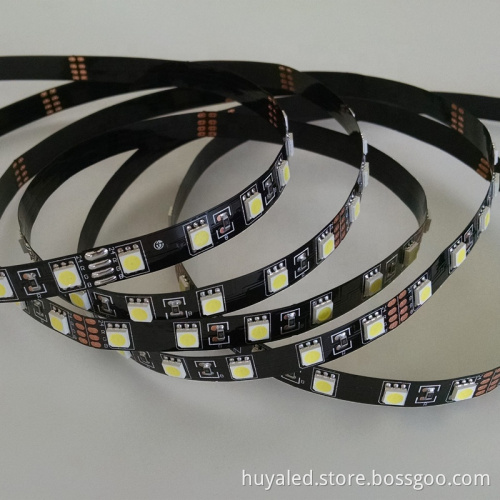 Shenzhen LED 5050 24V Black PCB Flexible Strip Lights